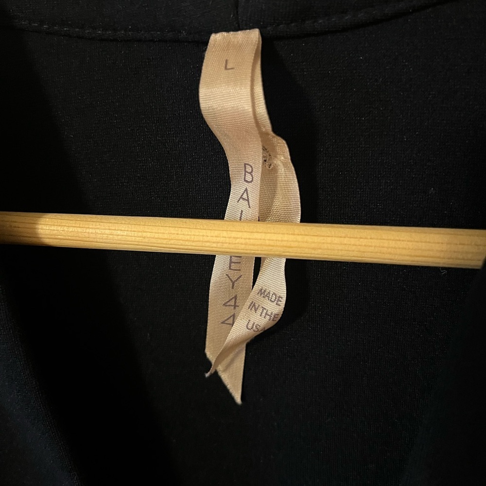 Bailey 44 Navy Black Vegan Leather Peplum Jacket Large - Picture 4 of 10